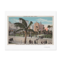 Miami, Florida - View of Bayfront Park & Hotels Postcard