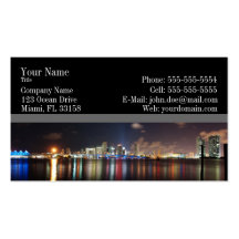 Miami night panorama - Business Card