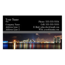Miami night panorama - Business Card