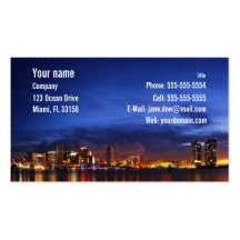 Miami night panorama - Business Card