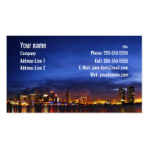 Miami night panorama - Business Card