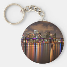 Miami night photograph - Keychain