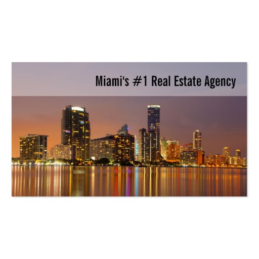 Miami Real Estate Business Card (front side)