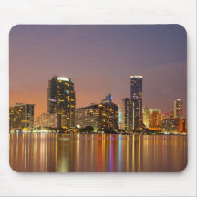 Miami Skyline at Dusk Mousepad