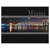 Miami skyline at night - Flyer