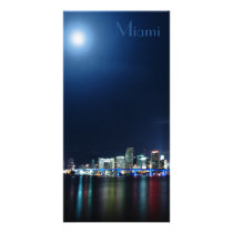 Miami skyline at night panorama - Bookmark Custom Photo Card
