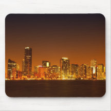 Miami skyline at night panorama - Mousepad