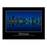 Miami skyline at night panorama - Postcard