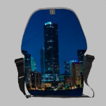 Miami skyline at night courier bag