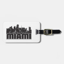 Miami Skyline Bag Tags