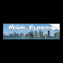Miami Skyline bumper stickers