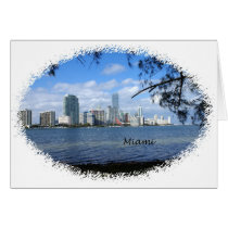 Miami Skyline Greeting Cards