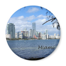 Miami Skyline Refrigerator Magnets