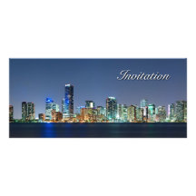 Miami Skyline Panorama Custom Rack Card