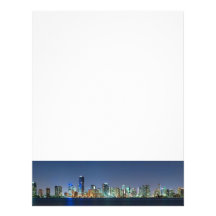 Miami Skyline Panorama Letterhead Template