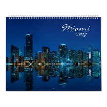Miami Skyline Photo Calendar 2013