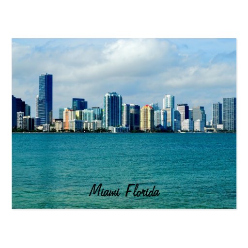 Miami Skyline Post Card