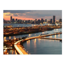 Miami Skyline Postcard