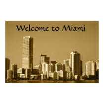 miami skyline poster posters