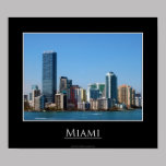 Miami Skyline Poster