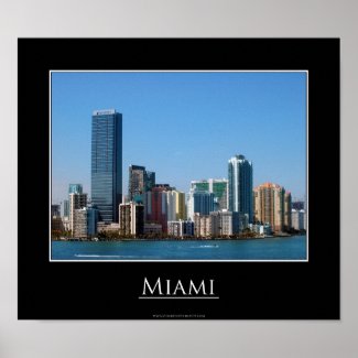 Miami Skyline Poster