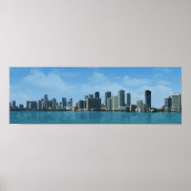 Miami Skyline Poster
