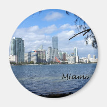 Miami Skyline Refrigerator Magnets