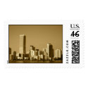 miami skyline stamp
