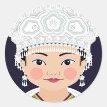 Miao Chinese Matryoshka Sticker