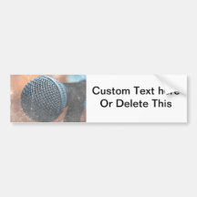 mic close up photo grunge overlay color music bumper sticker