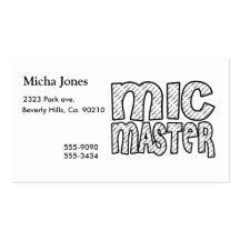Mic Master Funky Fresh Business Cards