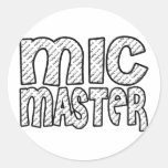 Mic Master Round Stickers