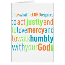 Micah 6:8 greeting cards