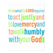 Micah 6:8 post cards
