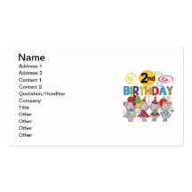 Mice 2nd Birthday T-shirts and Gifts Business Cards