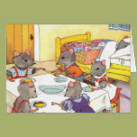 Mice Children Eating Card