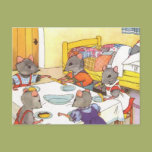 Mice Children Eating Postcards