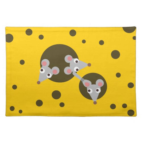 Mice in cheese place mat