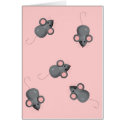 Mice on pink cards by candystore Mice on pink cards