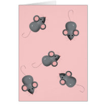 Mice on pink cards by candystore Mice on pink cards