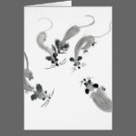 Mice --Oriental  Style cards