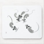 mice --sumi painting  style mouse pads