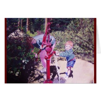 michael at the waterpump card
