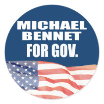 MICHAEL BENNET FOR SENATE ROUND STICKERS