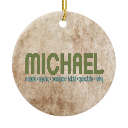 Michael } Name Meaning Christmas Tree Ornament | Zazzle