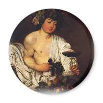Michaelangelo Caravaggio - Bacchus Refrigerator Magnets