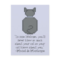 Michel de Montaigne Cat Quote Postcard