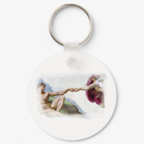 Michelangelo Creation Of Man Fist Bump Keychain