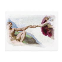 Michelangelo Creation Of Man Fist Bump Postcard
