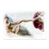 Michelangelo Creation Of Man Fist Bump Poster posters by InsideOut_Tees Michelangelo Creation Of Man Fist Bump Poster posters